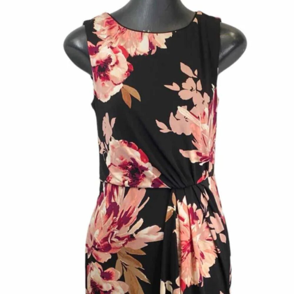 White House Black Market Black/Pink Floral Dress